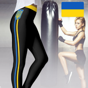 Leggings Drapeau ukrainien, Emblem & Ukraine mode /noir