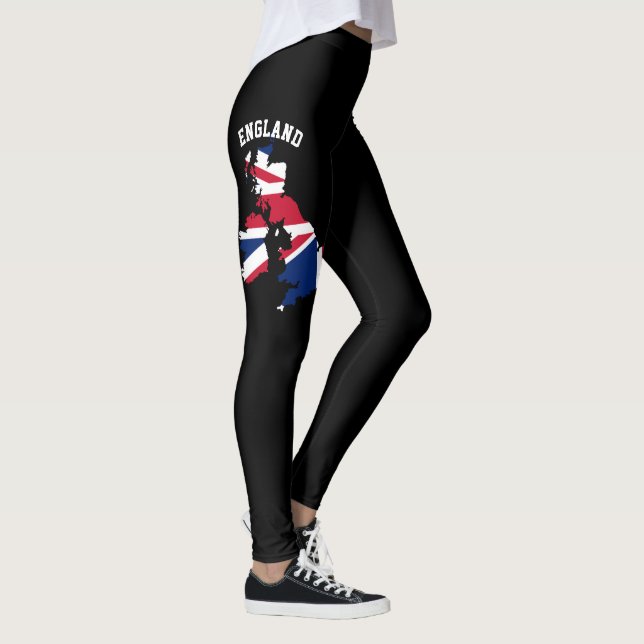 Leggings Drapeau Union Jack, Rouge Bleu & Blanc Angleterre  (Droite)