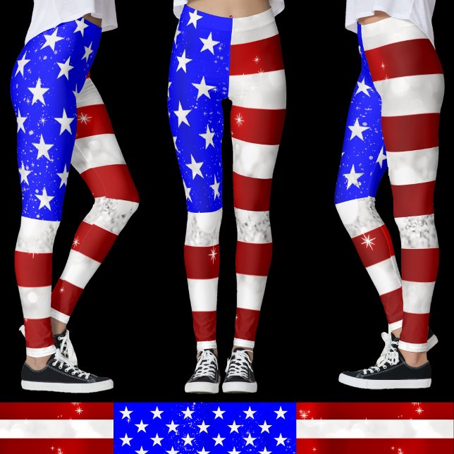 Leggings Drapeau USA (Créateur téléchargé)