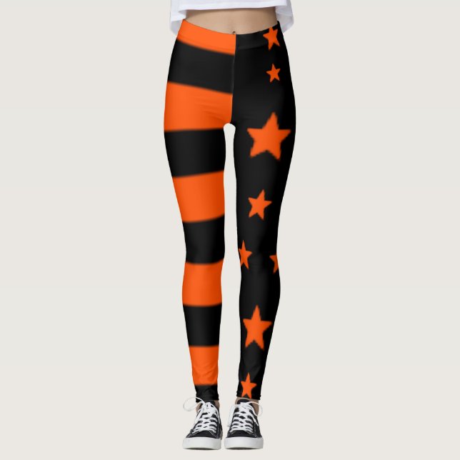 Leggings drapeau USA Halloween (Devant)