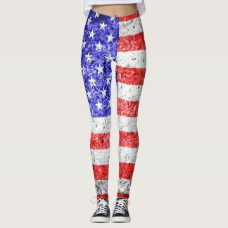 Leggings Drapeau vintage américain #12