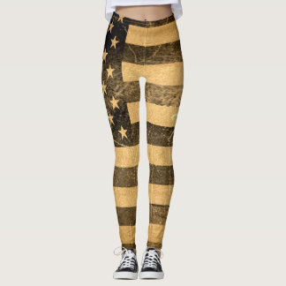 Leggings Drapeau vintage américain #16