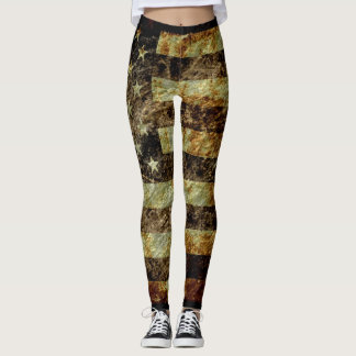 Leggings Drapeau vintage américain #18