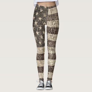 Leggings Drapeau vintage américain #3