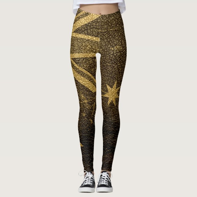 Leggings Drapeau Vintage d'Australie #8 (Devant)