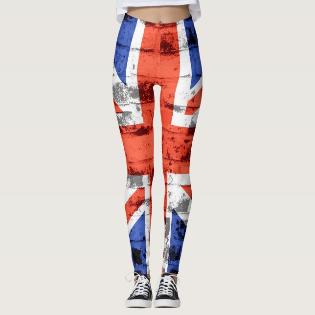 Leggings Drapeau vintage du Royaume-Uni #6 (Devant)