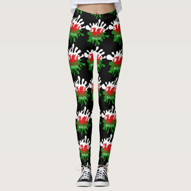 Leggings Drapeau Welsh Cymru (Devant)