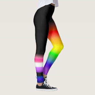 Leggings Drapeaux asymétriques de fierté d'arc-en-ciel de