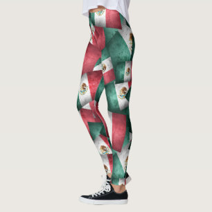Leggings Drapeaux mexicains en détresse