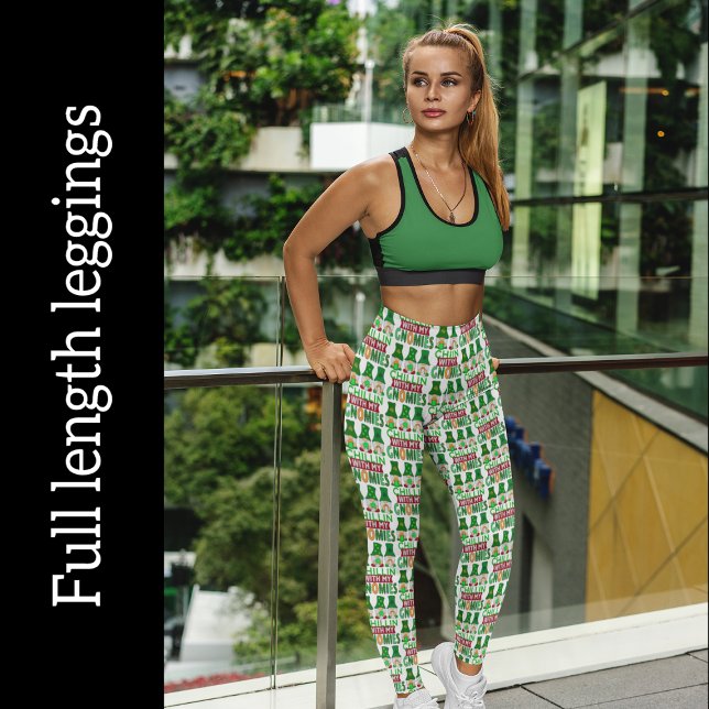 Leggings Drôle Chillin avec Gnomies Jour de la Saint Patric (Funny Chillin with Gnomies St Patrick's Day Leggings)