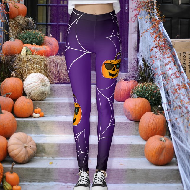 Leggings Drôle Citrouille Éffrayant voyantS (Celebrate Halloween with this unique and spooky leggings!)