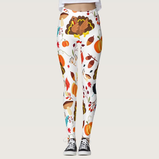 Leggings Drôle de grâces dabbing dindes (Devant)