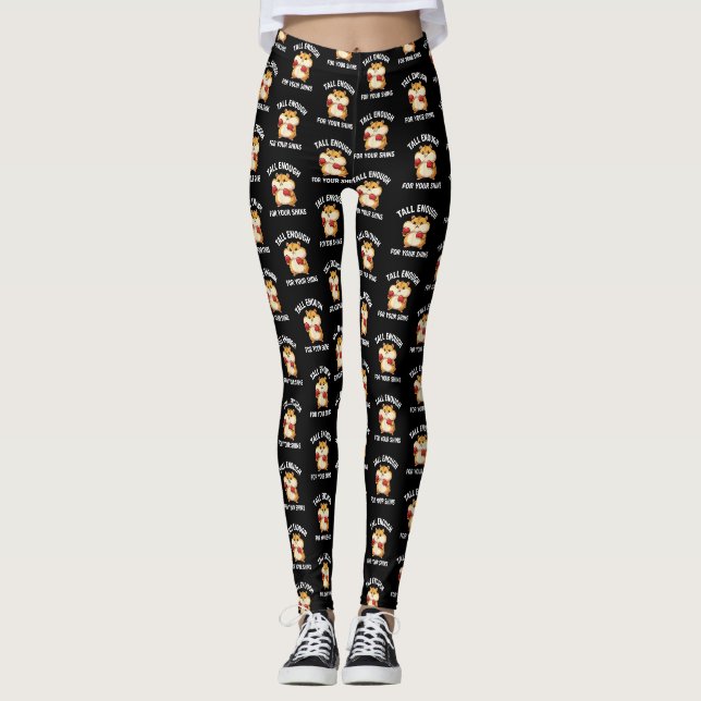 Leggings Drôle de hamster de boxe assez grand pour vos tibi (Devant)