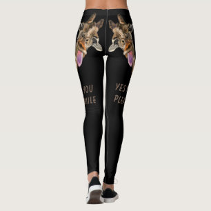 Leggings Drôle de la Girafe hors jeu Wink - Ajouter du tex