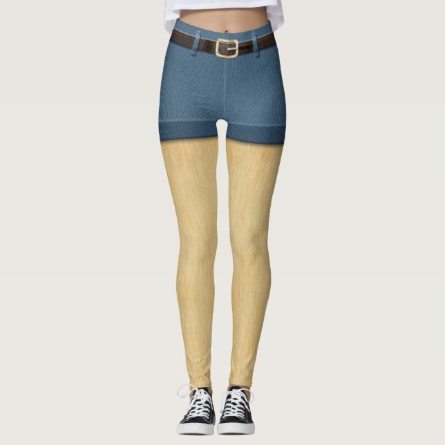 Leggings Drôle des Jambes de fourrure de cheveux blonds (Devant)