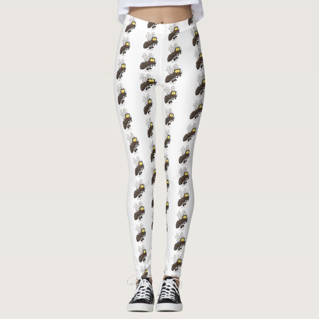 Leggings Drôle dessin animé d'insecte de la mouche à cheval (Devant)