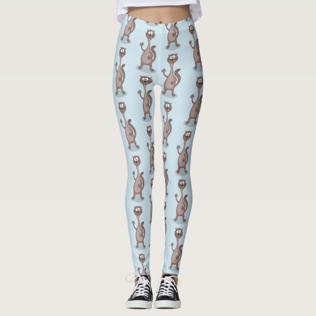 Leggings Drôle dessin animé en toile (Devant)