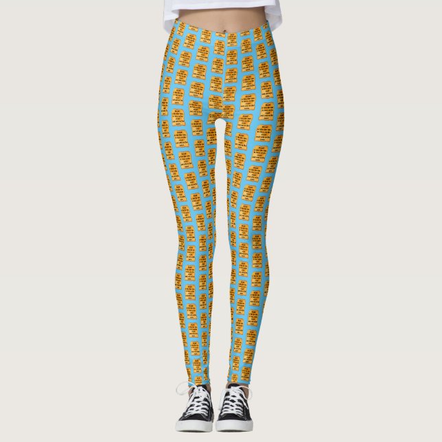 Leggings Drôle. Le pain est comme le soleil. (Devant)