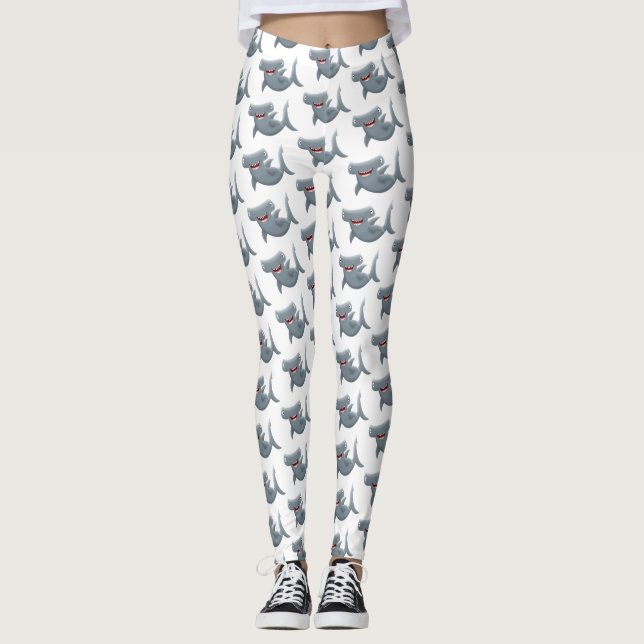Leggings Drôle mignon requin marteau dessin animé (Devant)