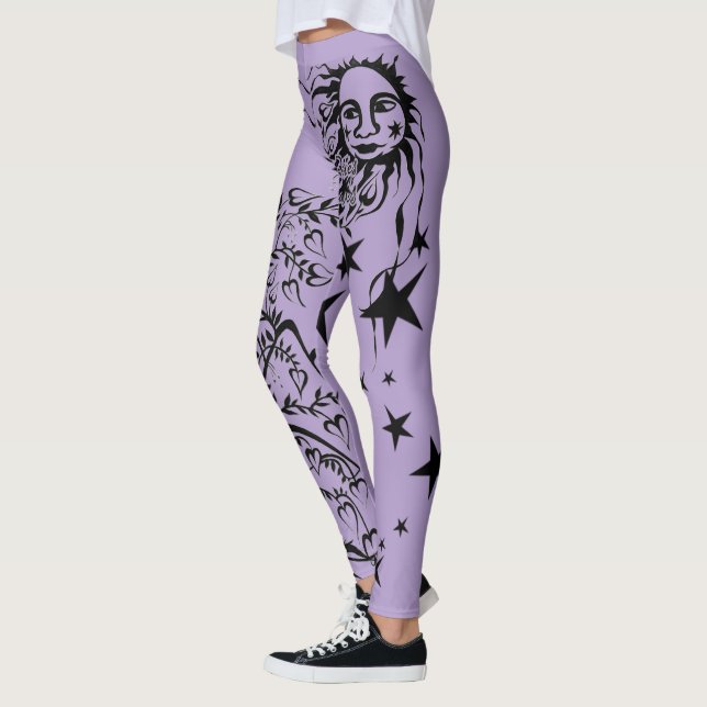 Leggings du concepteur à l'encre de main (Gauche)