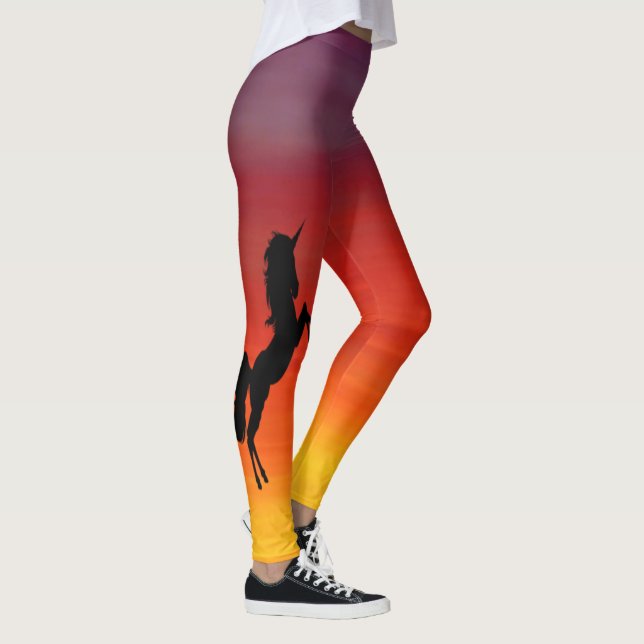 Leggings du coucher de soleil de Unicorne (Droite)