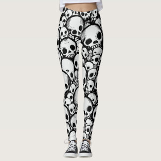 Leggings du crâne de dessin animé