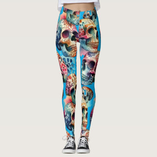 Leggings du crâne vaudou