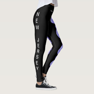 Leggings du New Jersey Violet État noir