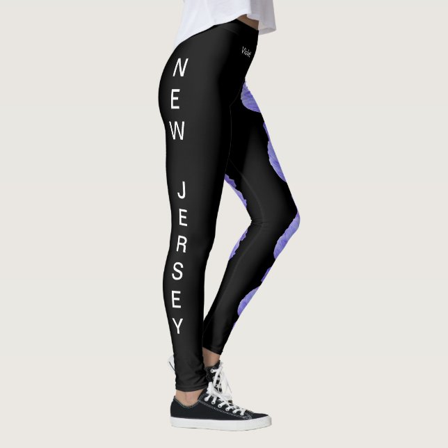 Leggings du New Jersey Violet État noir (Droite)