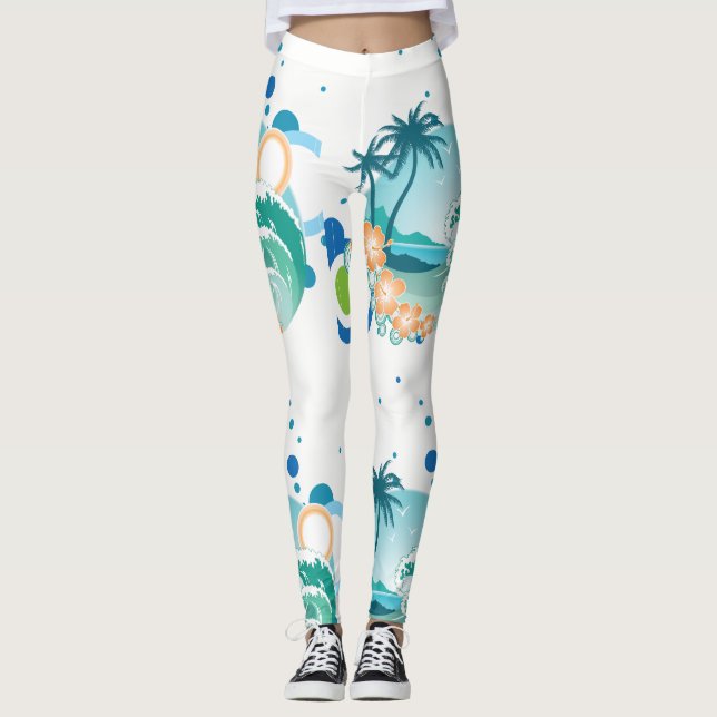 Leggings du Surf de l'île (Devant)