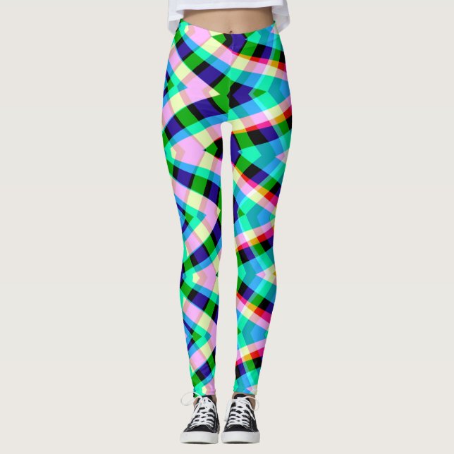 Leggings d'un motif plaid "Ratti_Creative_Arts" (Devant)