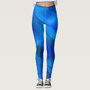 Leggings Dunes métalliques aux couleurs bleu vif
