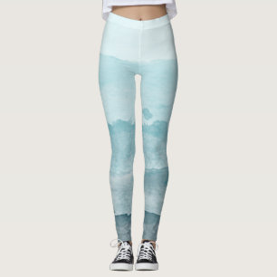 Leggings Eau bleu mer Abstraite