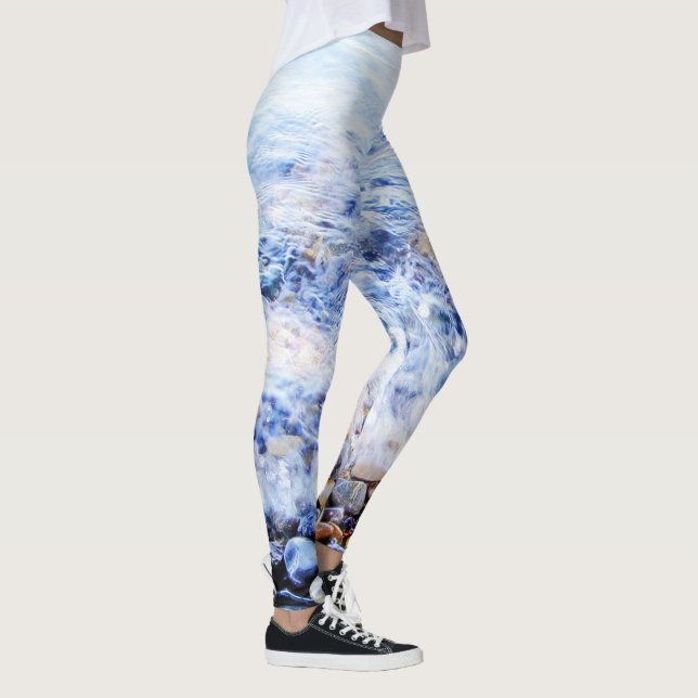 Leggings Eau bleue aux pierres colorées (Droite)