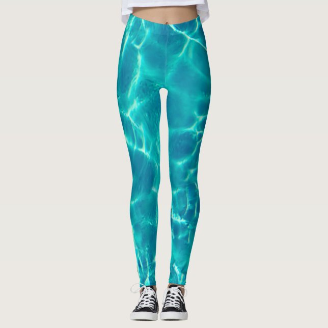 Leggings Eau de la piscine turquoise (Devant)
