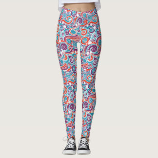 Leggings eau joie poisson bleu