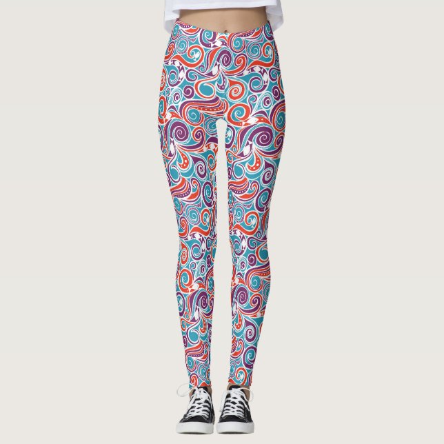Leggings eau joie poisson bleu (Devant)