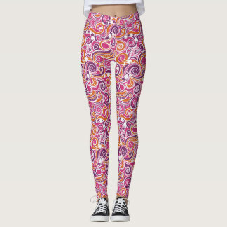 Leggings eau joie poisson rose