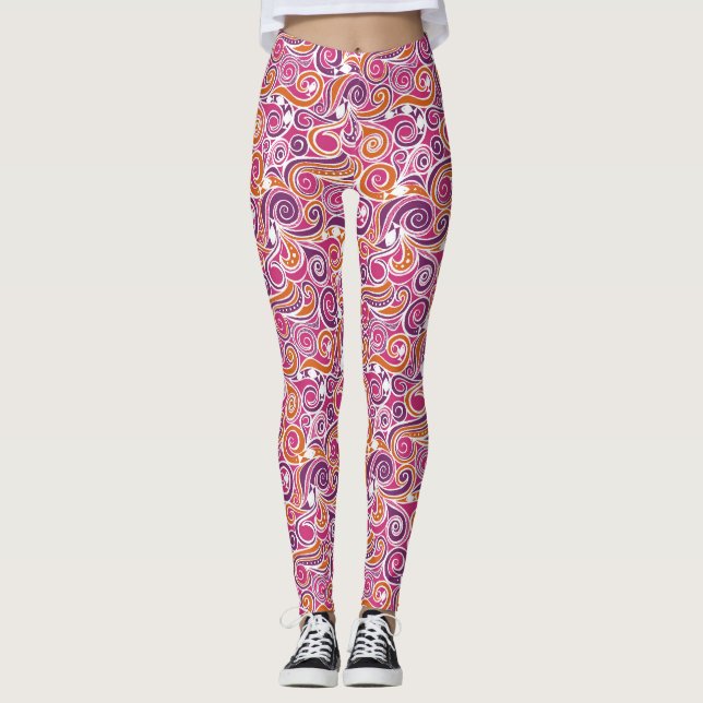 Leggings eau joie poisson rose (Devant)