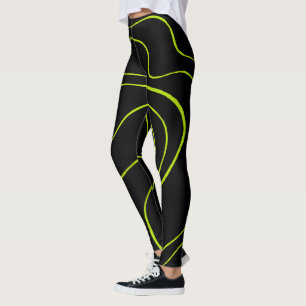 Leggings Ebb et flux 2 en Lime vert et noir