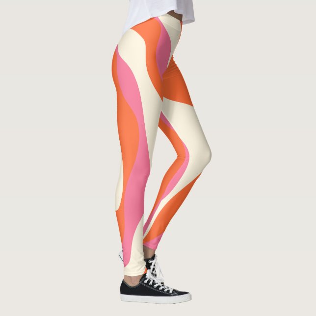 Leggings Ebb et flux 4 - rose, orange et crème (Droite)