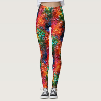 Leggings Écaille de Sirène Fantastique Arc-en-Ciel