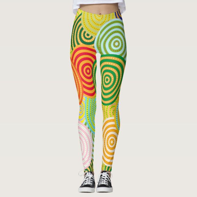 Leggings Écharpe des cercles concentrés (Devant)