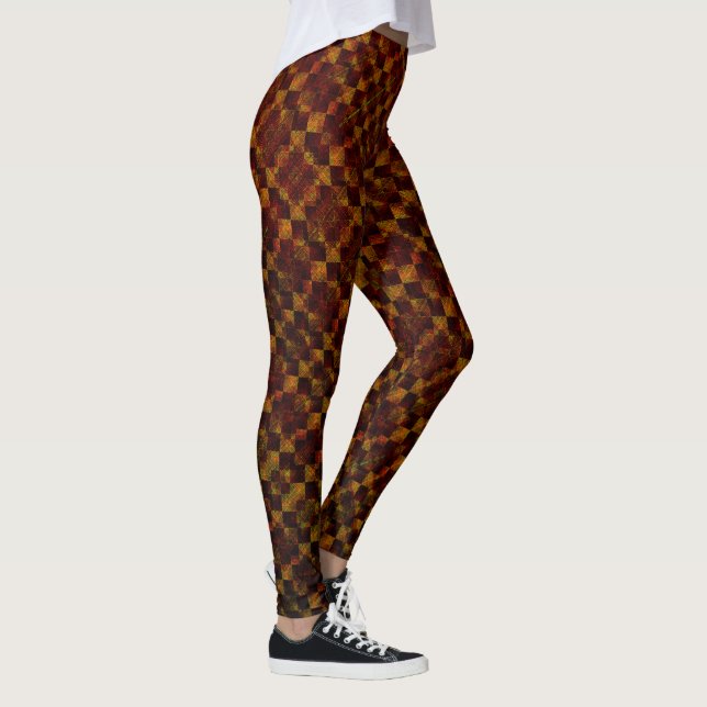 Leggings Échecs déformés extrêmement sale de rouille ou vie (Droite)