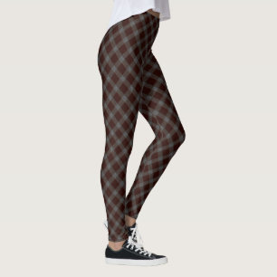 Leggings Échecs tartans de croix rouge "Velvety" aux partie