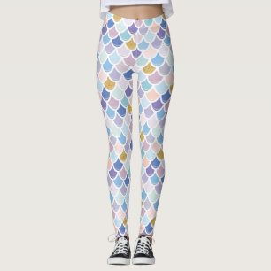 Leggings Échelle de sirène colorée
