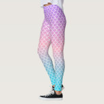 Leggings Échelle de sirènes bleues dorées<br><div class="desc">Mignonne échelle de sirènes dans les tons bleus et violets.</div>