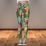 Leggings Échelles de sirènes colorées<br><div class="desc">Échelles de sirènes colorées</div>