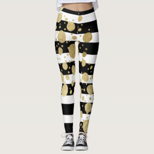 Leggings Éclaboussure de peinture d'or de Faux sur les