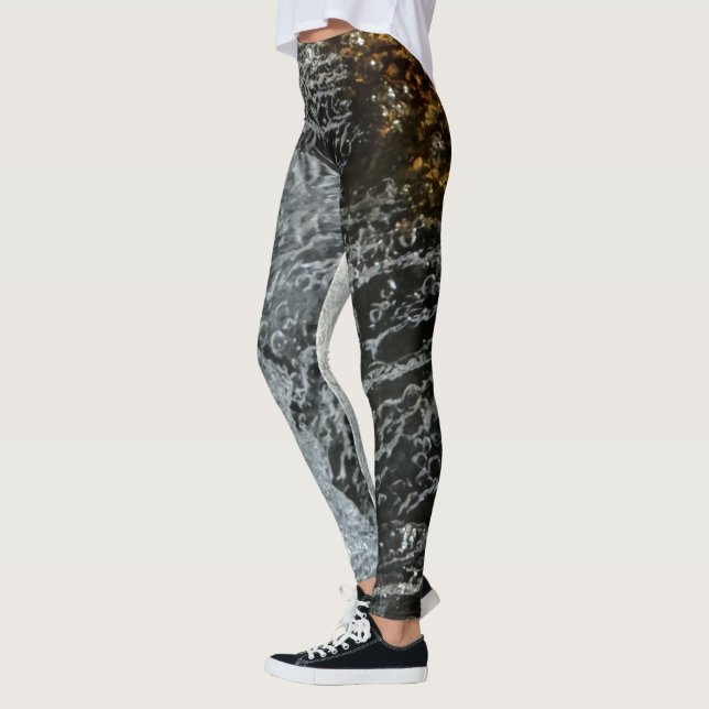 Leggings éclaboussure d'eau sombre (Gauche)